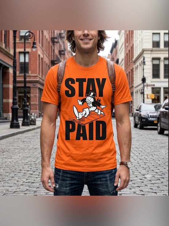 Other - Monopoly Men's Pass Go, Stay Paid T Shirt Size Large